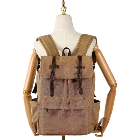 NEW Vintage canvas backpack - Khaki